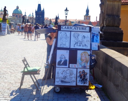 Künstler auf der Karlsbrücke